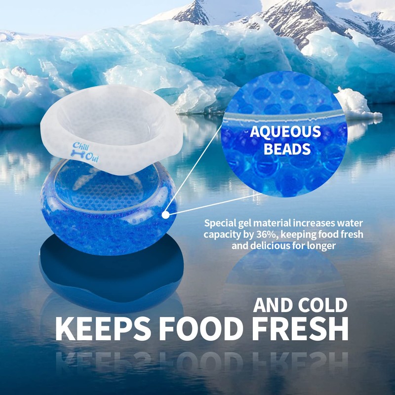 All For Paws Chill Out Cooler Food Bowl, Large, 7.45