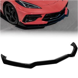 3Pcs Front Lip for 2020-2026 Corvette C8 Stingray Z51 Gloss Black