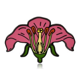 Clayton Jewelry Labs Parts of a Flower Diagram Enamel Pin (Pink)