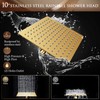10" Gold Shower Head with Handheld, 5 Spray Handheld with