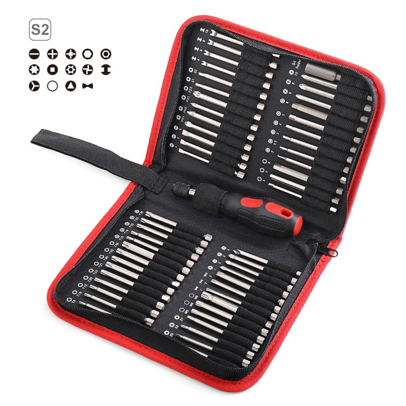 Drill Bit Storage Bag and Wrench Organizer with Clear Labels