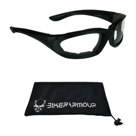 Bikershades SMALL Motorcycle Safety Biker Glasses Foam Padded Women, Boys and Girls