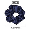 Sufermoe 6 Pcs Satin Silk Hair Scrunchies, Navy Blue, Soft