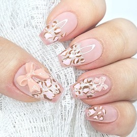 Pink Leopard Magnetic Homemade Nail Tips - Almond / 핑크 호피 자석 수제네일팁 - 아몬드