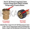 HAKATOP (100pk) New Pressure Washer O-Rings Seal Kits for 1/4"&3/8''