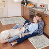 KIMODE Kitchen Mats Cushioned Anti Fatigue, 20"x47"+20"x32" Farmhouse Kitchen Rugs