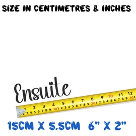 Ensuite Décor Home Door Sign Stickers - Waterproof Vinyl Decal - House Gifts - Black Wall Art - Decorative Accessory