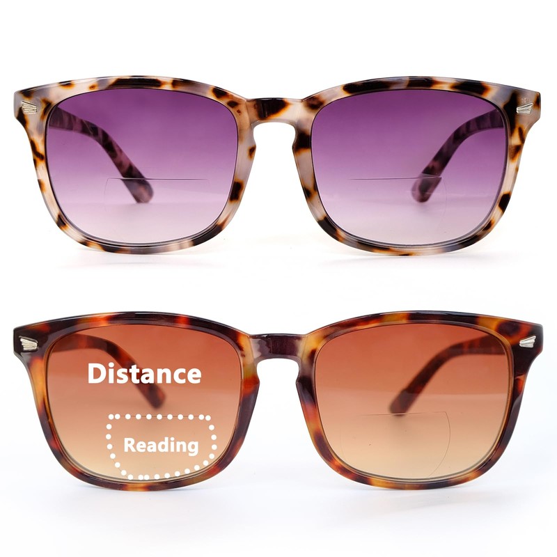 Sehnsucht Bifocal Reading Sunglasses for Men and Women,Retro Reading Glasses