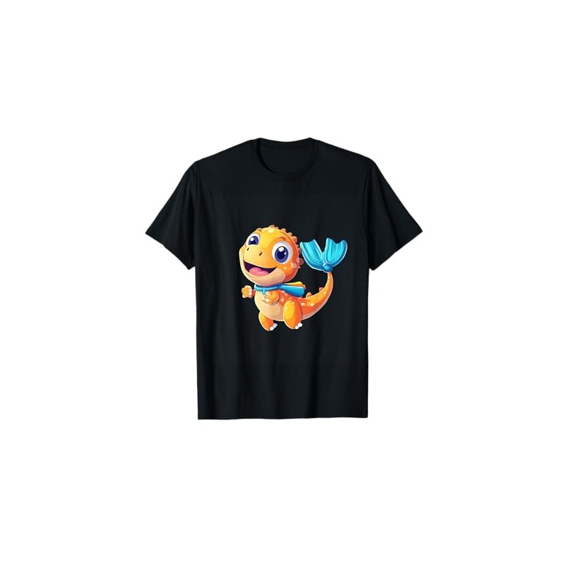 Cheerful Cartoon Dinosaur Character T-Shirt