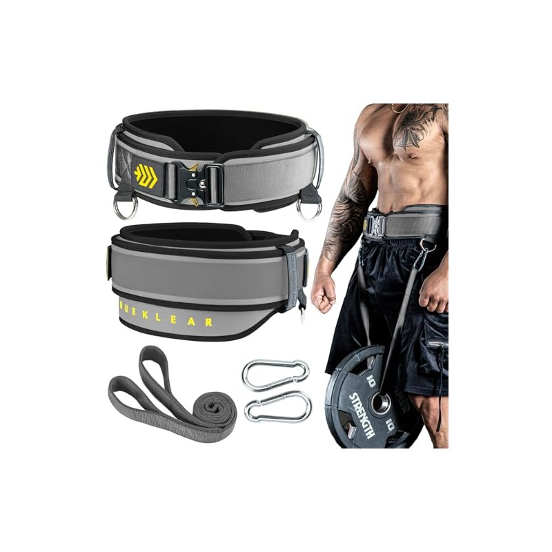 MANUEKLEAR 2-in-1 Weightlifting Belt & Dip Belt with 36.7 IN