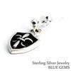 STERLING SILVER 925 AMTHGPS-105 Single Ear Sterling Silver 925 Earrings