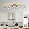 WILON Track Lighting Fixtures, 6-Light Brushed Nickel Flush Mount Track