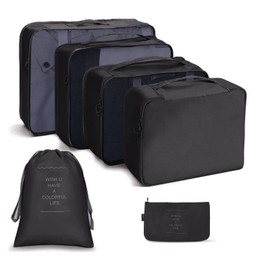 OSDUE Packing Cubes for Suitcases 6pcs, Travel Packing Cubes, Travel Essentials, Clothes Shoes Cosmetics Toiletries Storage Bags, Travel Accessories