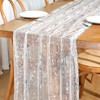 LOMOHOO 2 x Silver Table Runners, 70 x 300 cm