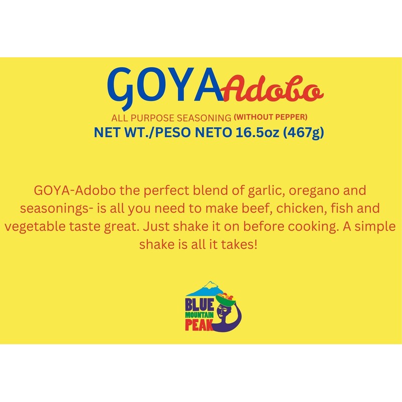 Goya Adobo All Purpose Seasoning without Pepper, 467g (16.5 OZ)