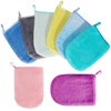 PHOGARY Pack of 8 Bath Mitten Gloves for Washing Lace,