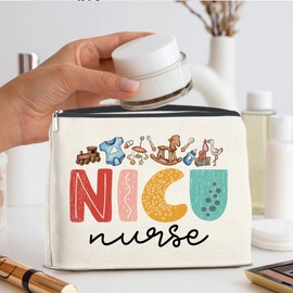 Nicu Nurse Gifts Makeup Bag Cosmetic Bags for Women Nicu Nurse Gifts Cute Makeup Pouch With Zipper Travel Toiletry Organizer Bag
