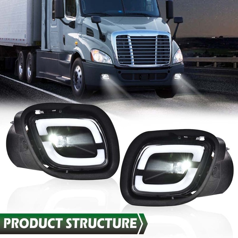 GRAND ORANGE LED Fog Lights Compatible with Freightliner Cascadia 2008-2017