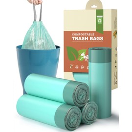 Small Trash Bags,2 Gallon Strong Drawstring Mini Trash Bags(125 Counts),Small Trash Bags, Small Garbage Bags for Bathroom Can， Bedroom,Office,Kitchen,Code R fit 10 Liter, 2,2.5,3 Gal