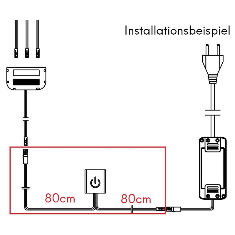 Innovative LED Switch Non-Contact / Dimmable with Mini Plug System,