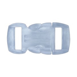 Paracord Planet 3/8 Inch Contoured Side Release Buckles Including Neon, Clear (Transparent), Glow in The Dark - Choose from 5, 10, 20 Packs - 30+ Colors (Clear White, 10 Pack)