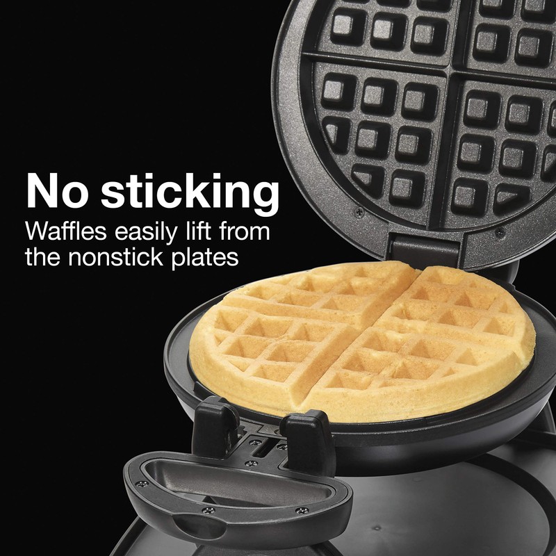Proctor Silex Belgian Waffle Maker with Nonstick Plates, Single Flip,
