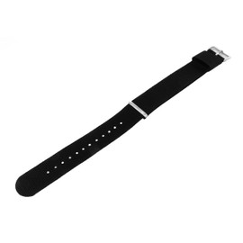 BARTON WATCH BANDS 18mm Black Standard Length Ballistic Nylon NATO® Style Straps