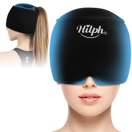 Hilph Cooling Mask for Headaches, 360° The Migraine Head Hat for Relieving Headaches & Cooling Hat Cooling Packs Cooling Sleeping Mask Migraine Hood Migraine Cap Cool - Black