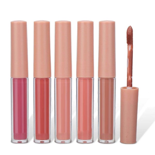 5 Piece Matte Lip Gloss Set, Durable Non-Stick Cup Matte Lipstick Lip Gloss Set Makeup Cosmetics for Girls (Type B)