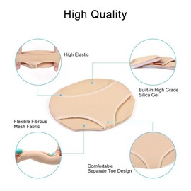 Yosoo 2 Gelkissen für Mittelfußknochen, Fuß-Gel Vorfuß Unterstützung Schmerzlinderung Wunden Absorber Kissen Innensohle entzündeten Fußballen Pad & Fuß Spacer Ball von Fuß Pad Zehen Orthopädische