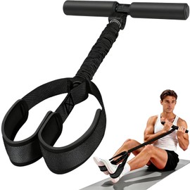 Upgraded Resistance Bands with Handles, Thickened Latex Tubes and Soft Foam Fabric Foot Pedal for Abdomen, Waist,Core/ABS, Arm, Leg Workout,Sit Up Equipment for Home Workout