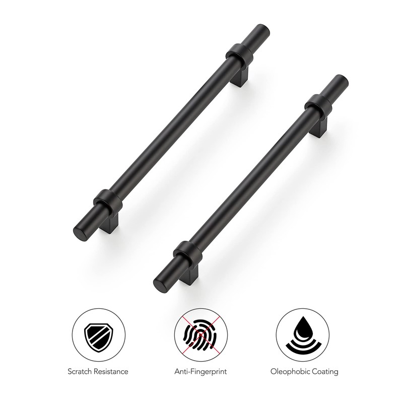 Ravinte 15 Pack 8-13/16 Inch Cabinet Pulls Matte Black Kitchen
