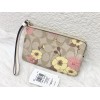 Coach NWT Coach CI856 Floral Cluster Print Corner Zip Wristlet
