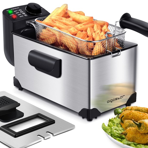 Aigostar Deep Fryer, Electric Deep Fat Fryers with Baskets, 3