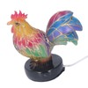 Stained Resin Rooster Table Lamp Night Light LED Animal Night