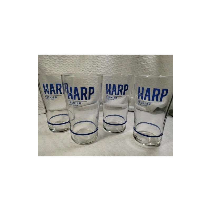 Harp Set of 4 Vintage HARP premium Irish Lager beer