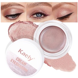 evpct Kaely Cream Eye Shadow Circle Pallette Eyeshadow Brightener, Antique Rose Shimmer Eye Shadow Applicator Palette Makeup Long Lasting Waterproof sombra negra para ojos para ojos brillantes R02