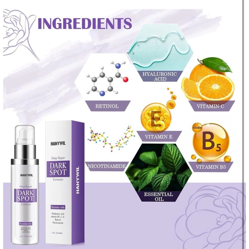 Creme HANYWIL Dark Spot Corrector for Face & Body,Rapid Tone