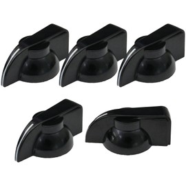6.4mm Round Hole K7-1 Chickenhead Long Pointer Machine/Amplifier Control Knob Pack of 5