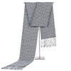 CHROME CRANE MF002 Scarf, Houndstooth Pattern, Knit, Cold Protection, Casual