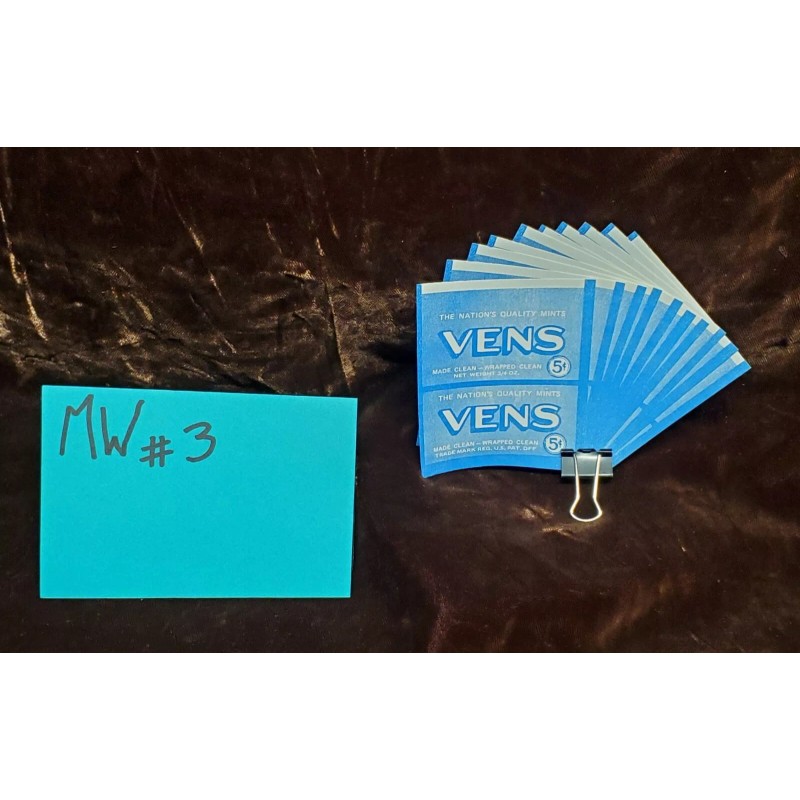 BLUE VENS REPO MINT WRAPPERS FOR ANTIQUE SLOT MACHINE MW#3