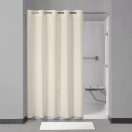 Manchester Mills (Lot of 12) Protect360° Shower Curtain 42x72 Petite Dot Beige Microban® Hookless