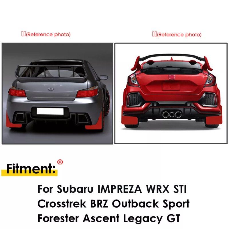 XUKEY Red Mudguards For Subaru Impreza WRX STI Legacy Mud