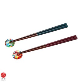 Aderia FS75501 Tsugaru Vidro Festival Hannabi Chopsticks Rest/Chopsticks Set, Made in Japan, Comes in a Cosmetic Box, Dishwasher Safe, Cute, Stylish, Gift, Women's, Mother's Day, Father's Day, Couples