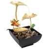 Tabletop Waterfall Fountain 3 Tier Lotus Leaf LED Light Circulating