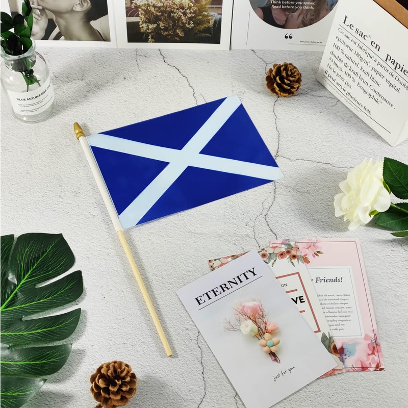 Newperlite Scotland Stick Flag Small Scottish Mini Hand Held Flags