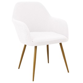 EBETA Set of 2 Swing Chair Covers, Makeup Chair Cover, Jacquard Chair Cover, Chair Covers, Elastic Chair Throws, Covers for Office Chair, Computer Chair, Swivel Chair (Milk White, Pack of 2)