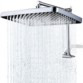 Sincerevo 13 Inches Rain Shower Head with Extension Arm, Luxury Rainfall Shower Head, 16 Inch Metal Adjustable Shower Head Arm Extender with Lock Joints