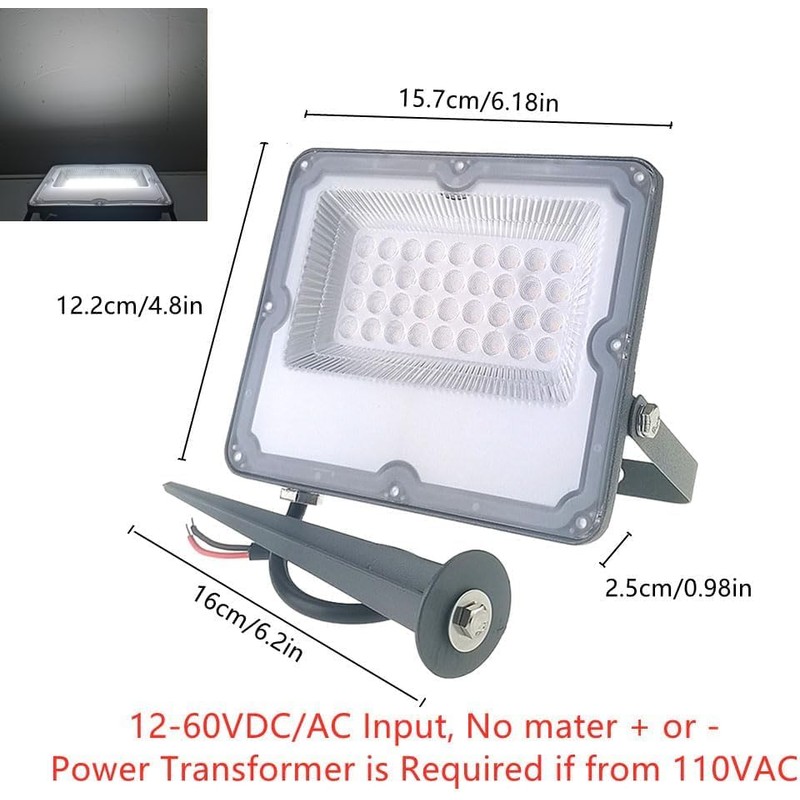 QUANS 4-Pack 20W Cool White Lensed Low Voltage LED Landscape