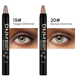 Kaely 2Pcs Cream Eyeshadow Sticks Set for Eyes Waterproof,Taupe Shimmer & Bronze Shimmer Matte Eye shadow Stick Pencil Pen Bulk sombras en crema para ojos 19+20